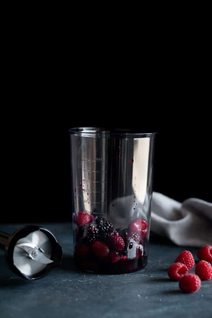 berries in a glass