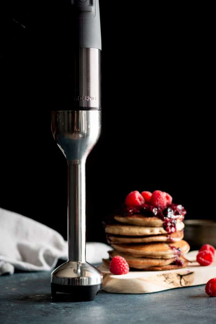 immersion blender with buckwheat pancakes
