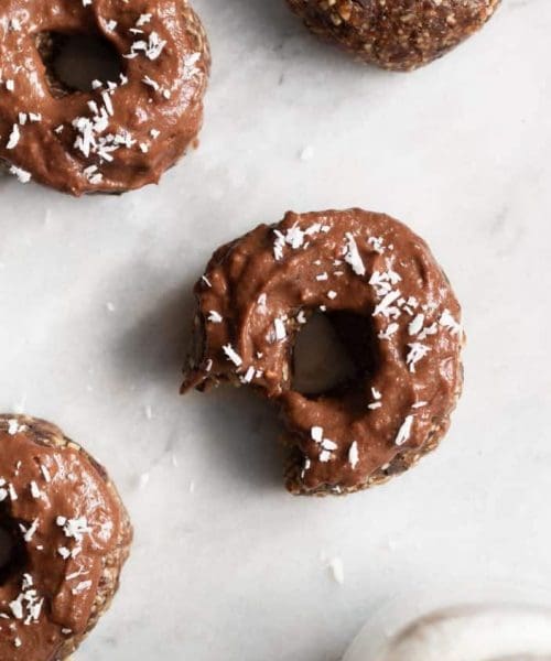mocha donuts from the top
