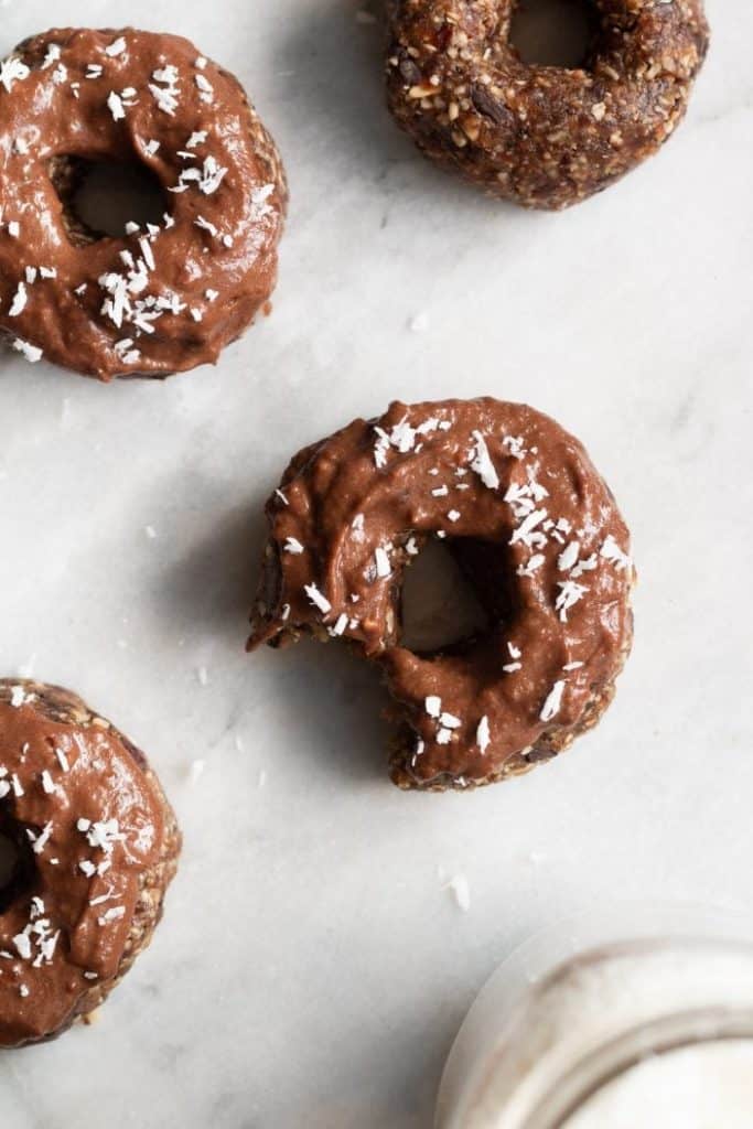 mocha donuts from the top - freezer-friendly recipes