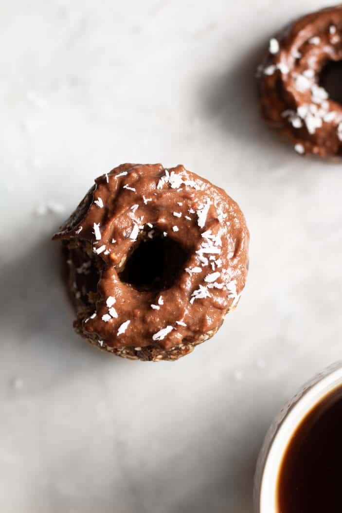 No-Bake Mocha Donuts from the top