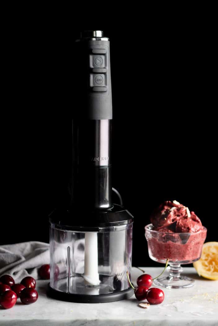 cherry coconut sorbet and food processor