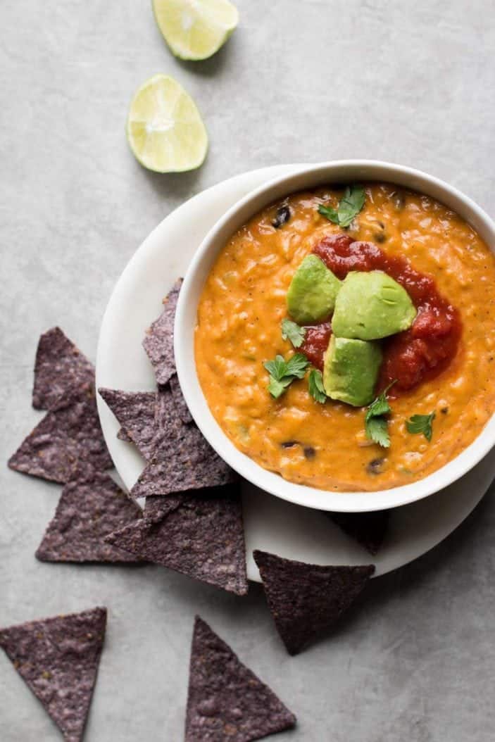 Vegan Loaded Queso Dip