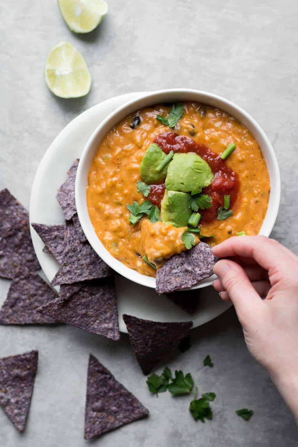 Vegan Loaded Queso Dip