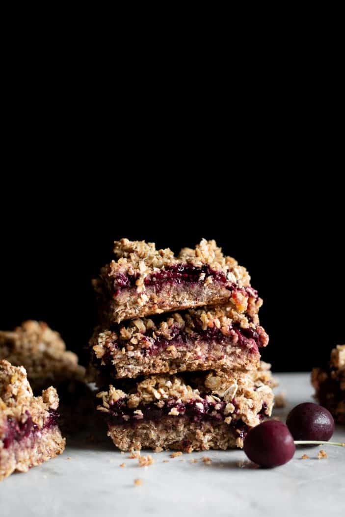 cherry crumble bars