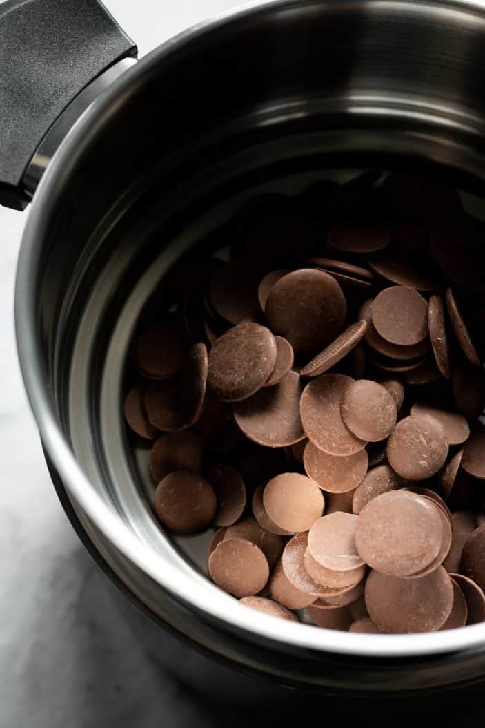 chocolate in a saucepan