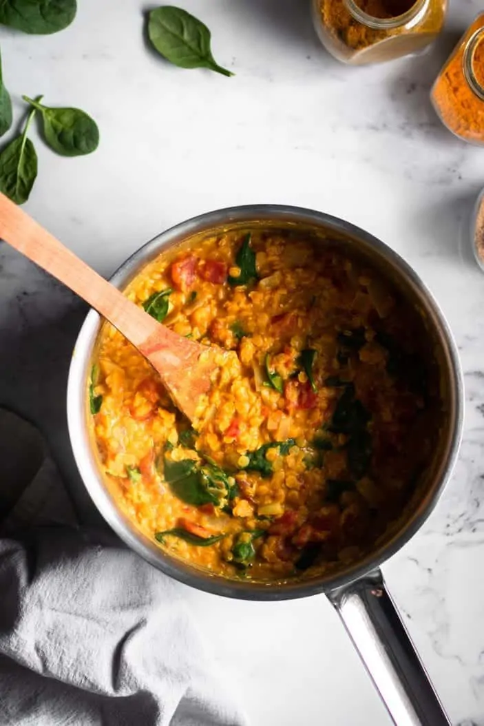 curry in saucepan