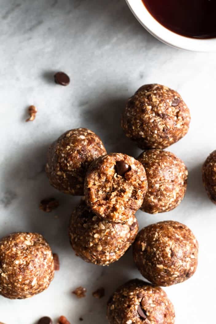 Pecan Chocolate Chip Cookie Bites from the top