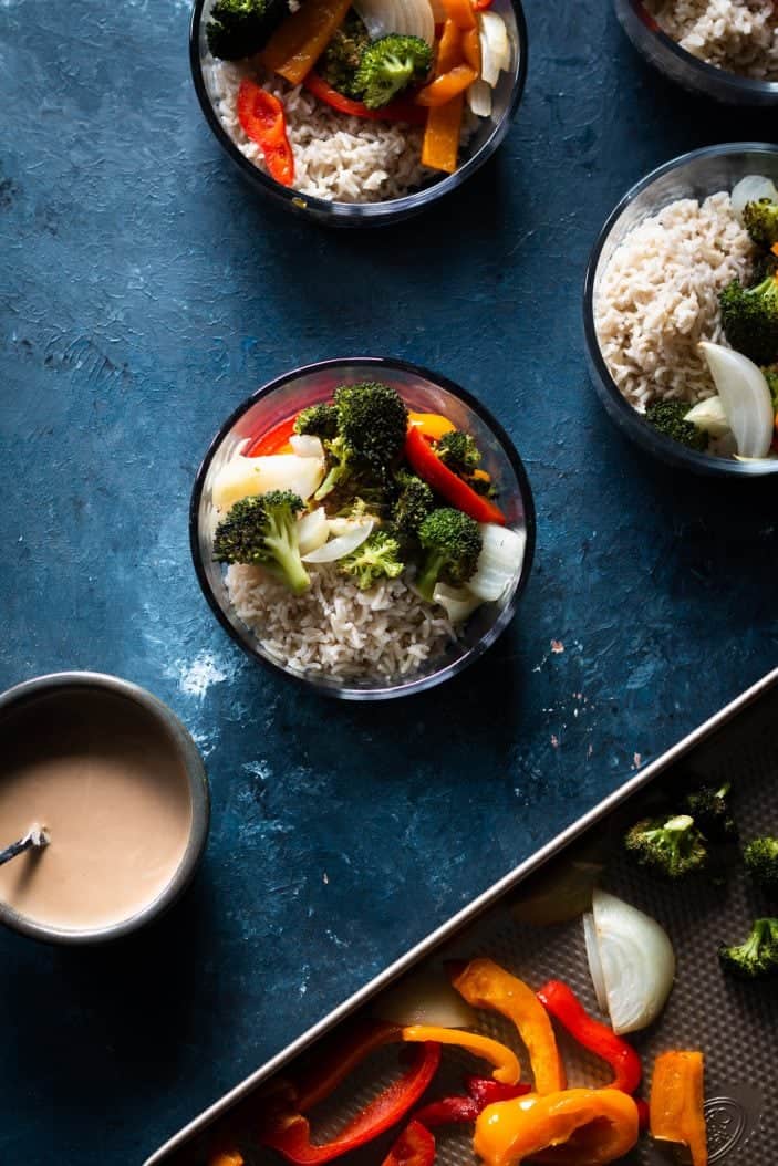 vegetable and rice bowls