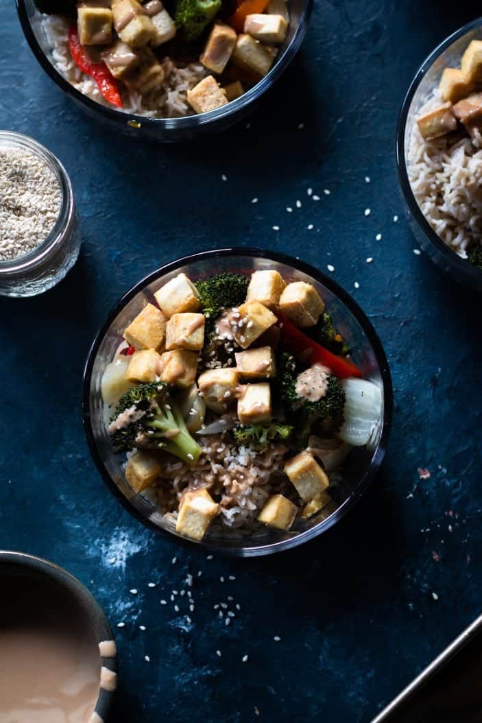 sesame tofu bowl