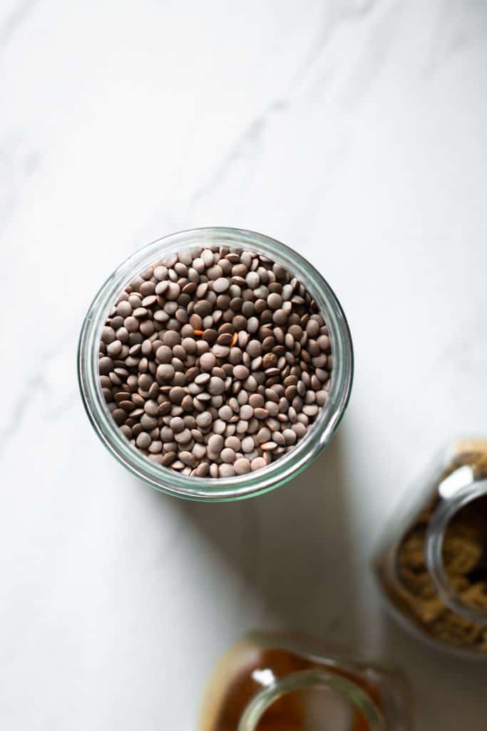 lentils in a jar