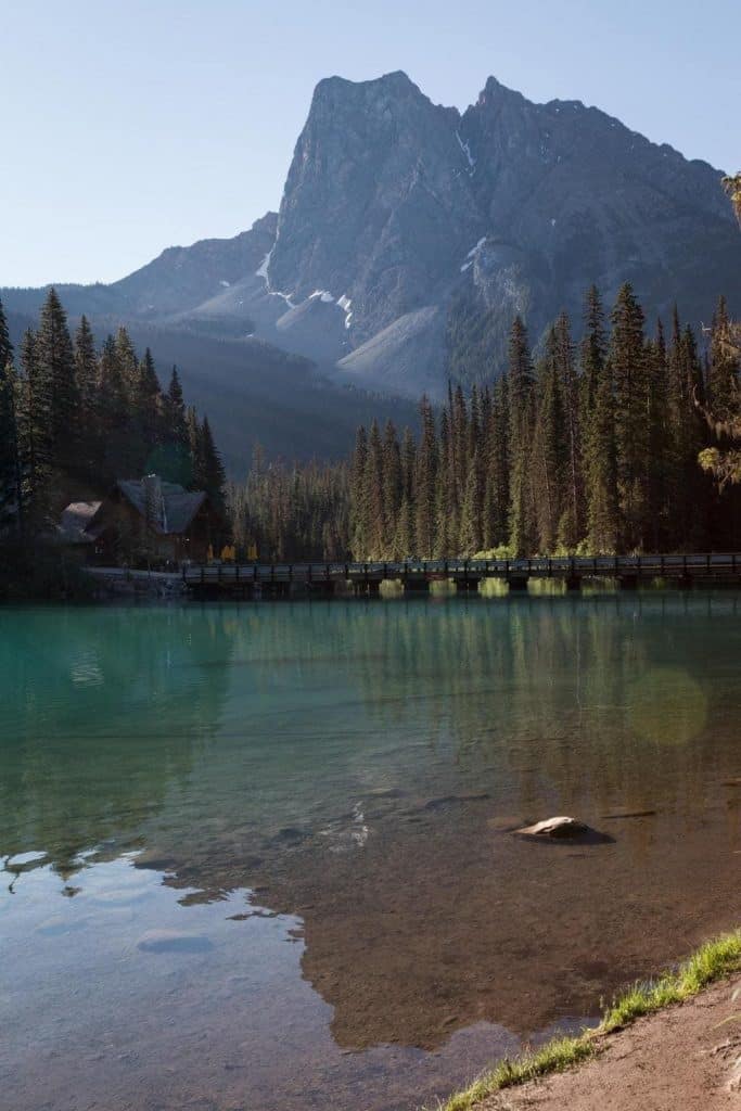 Canadian mountains and a lake