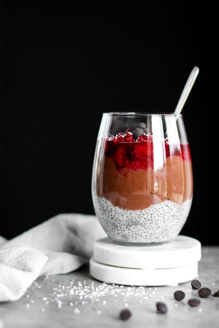 Luxurious Chocolate Chia Pudding Parfait