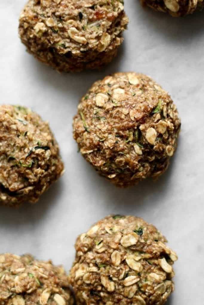 zucchini cookies from the top