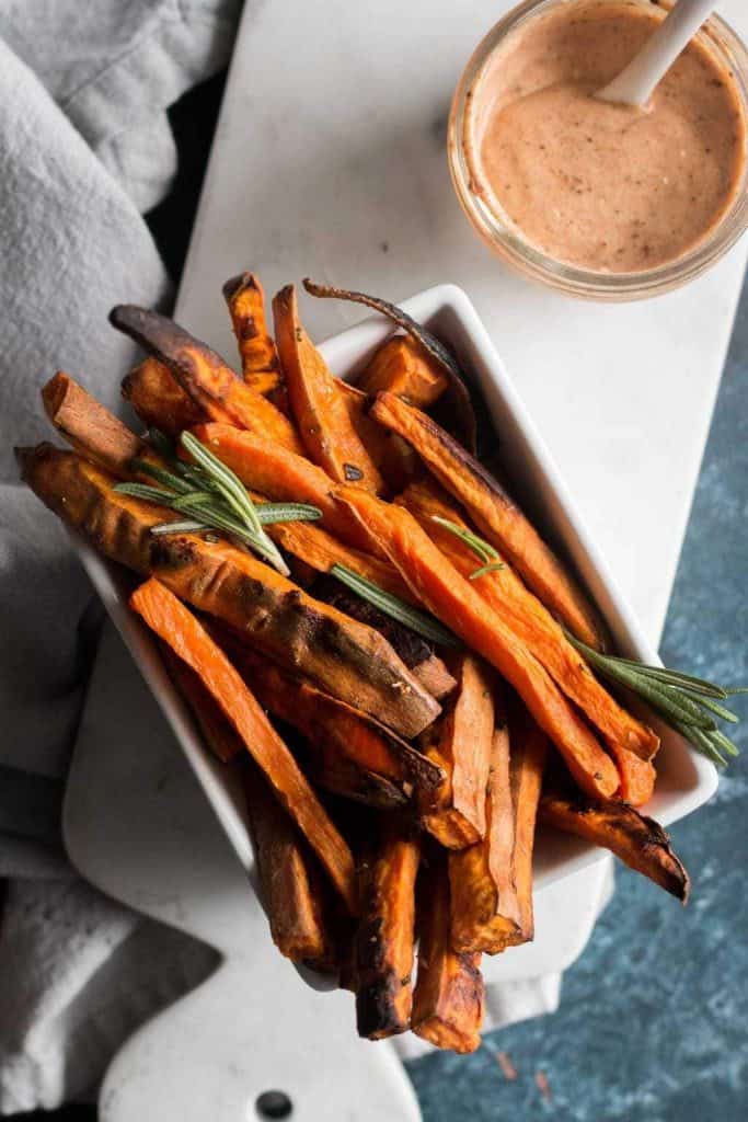 roasted sweet potatoes with aioli