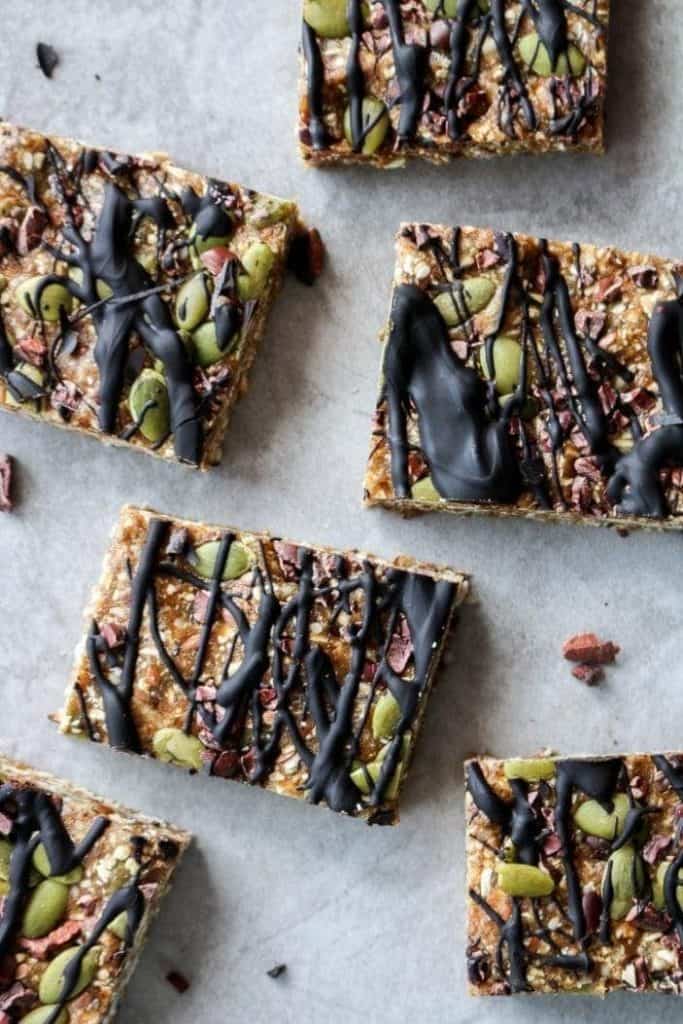 granola bars from the top