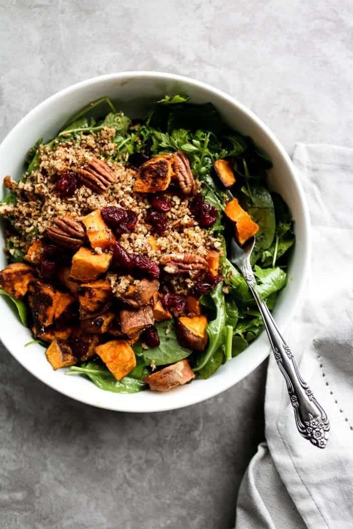 Sweet Potato & Toasted Bread Winter Salad