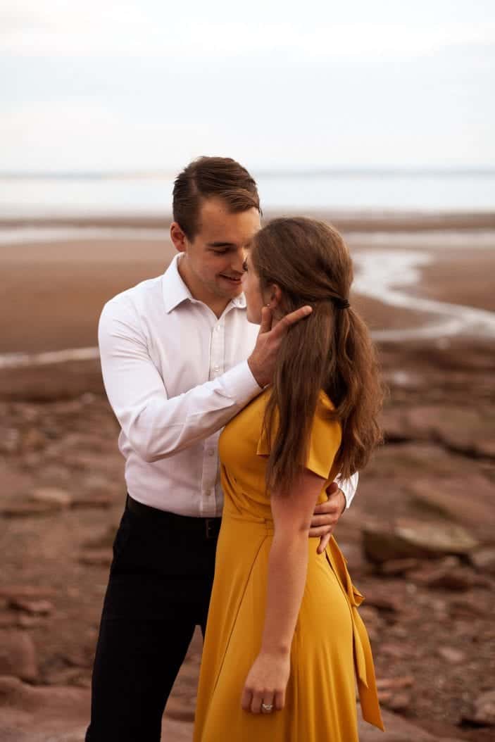 Our Engagement Photos guy almost kissing girl