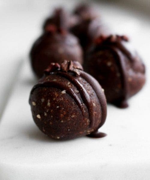 dark chocolate mint truffles