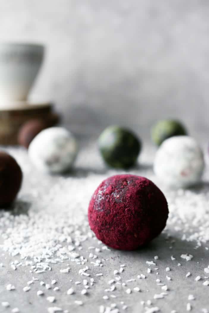 Easy Holiday Truffles seen from the side as a great holiday desserts