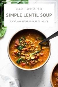 simple lentil soup pin