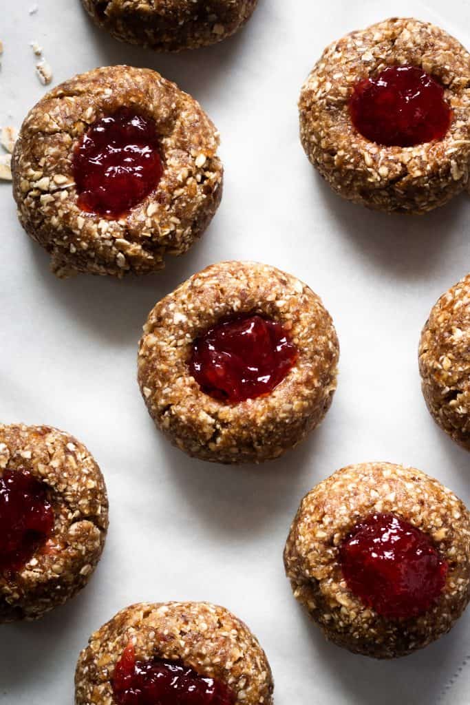 thumbprint cookies from the top