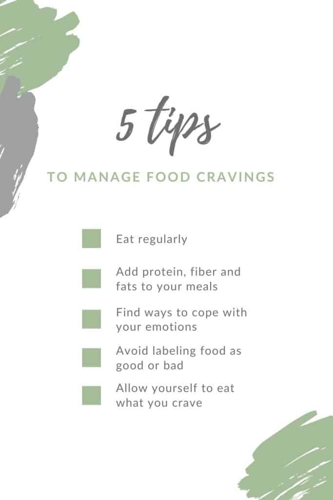 tips to manage food cravings list