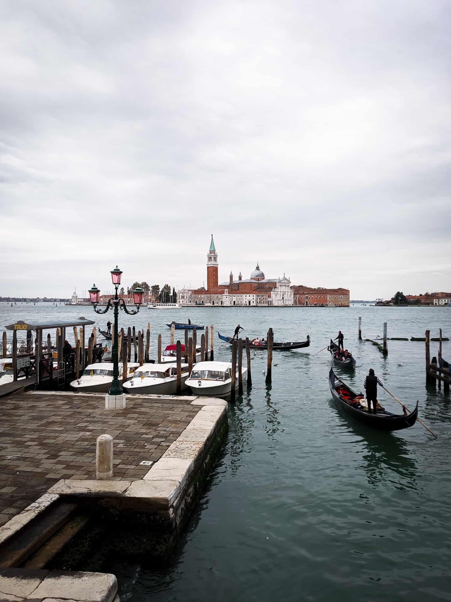 gondolas on the water