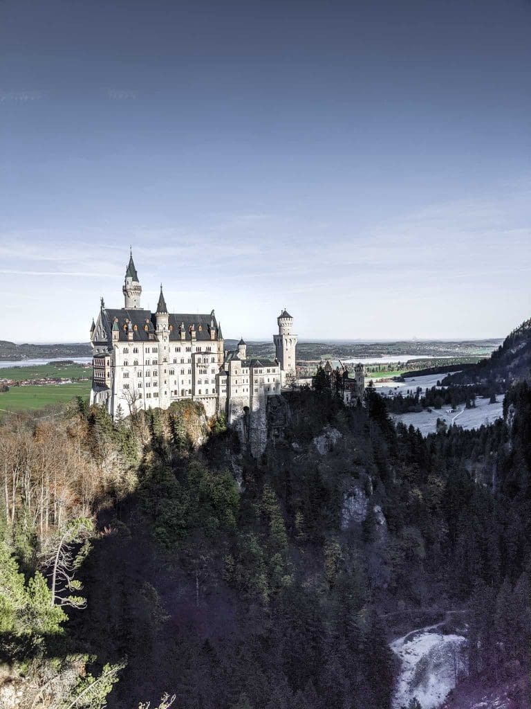 view of the Neuschwanstein Castle