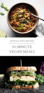 30-minute vegan meals pin