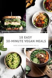 18 easy 30-minute vegan meals pin