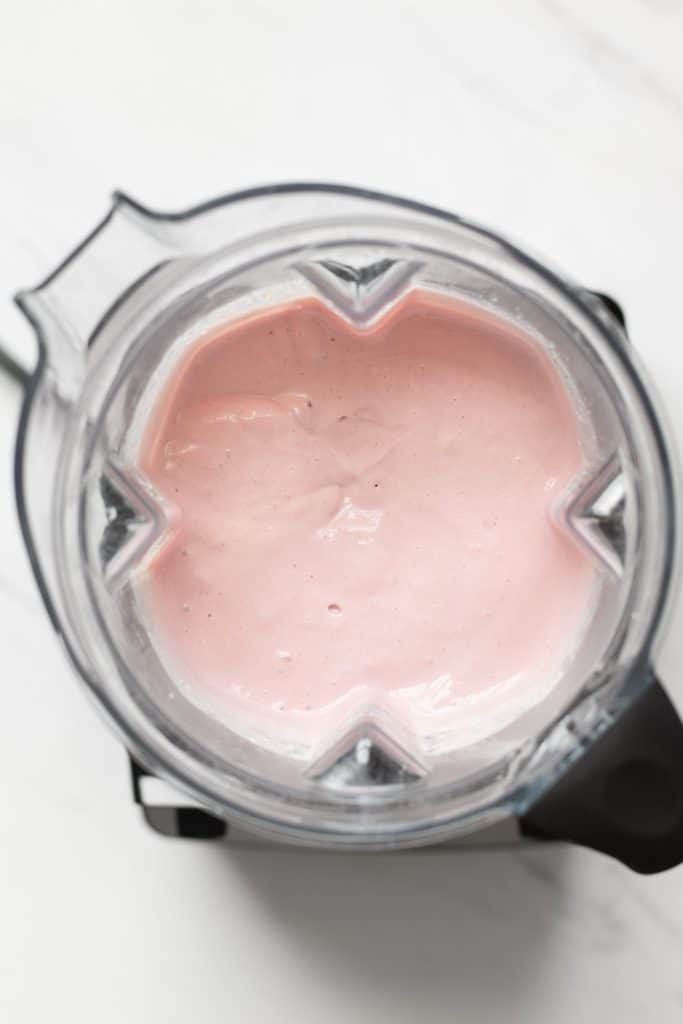 yogurt in a blender