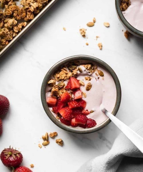 vegan yogurt with berries