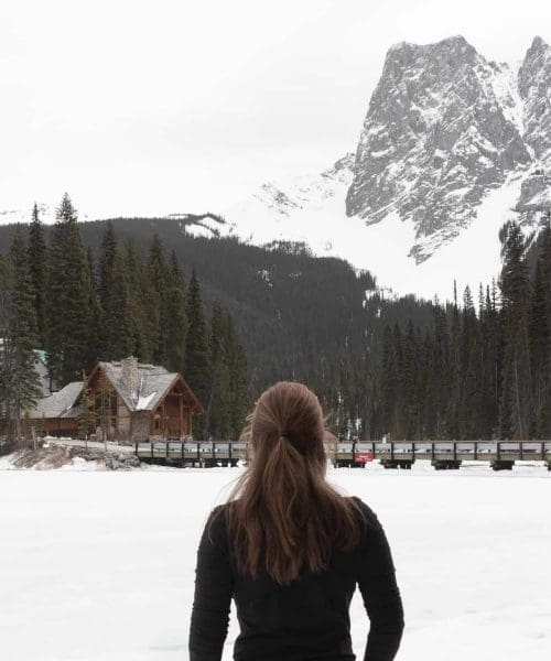 girl enjoying exercise in mountains