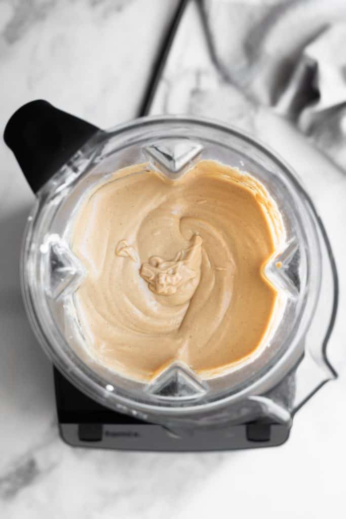 ice cream mixture in a blender