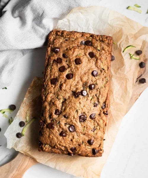 zucchini bread from the top