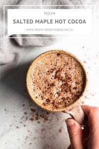 vegan salted maple hot cocoa pin