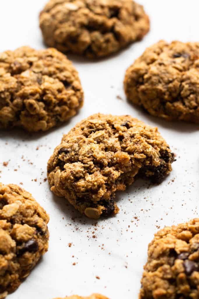 pumpkin cookies with bite taken