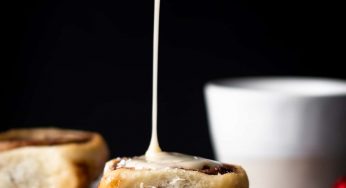 Vegan Cinnamon Rolls with Eggnog Icing