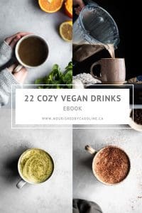 Cozy vegan drinks pin