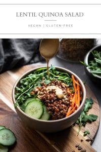 lentil quinoa salad pin