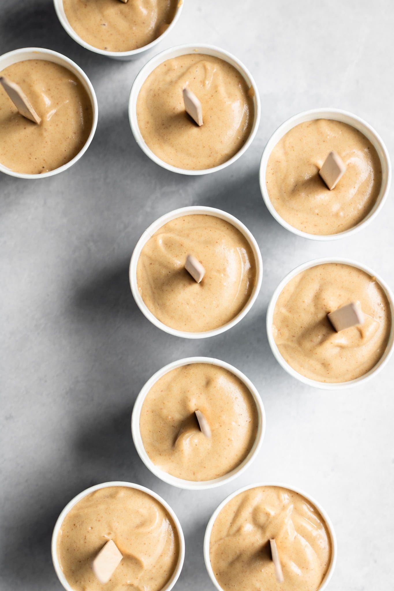 chickpea ice cream in popsicle molds