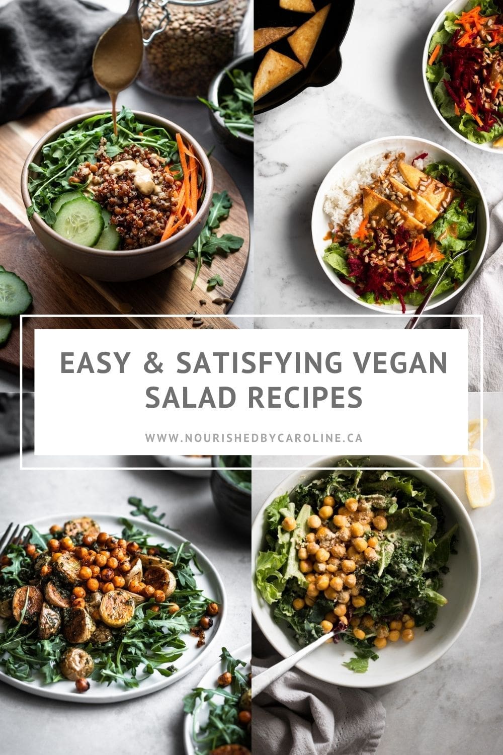 18 Easy Satisfying Vegan Salad Recipes - Nourished by Caroline