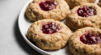 Vegan Raspberry Thumbprint Cookies