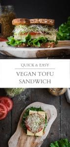 easy vegan tofu sandwich pin