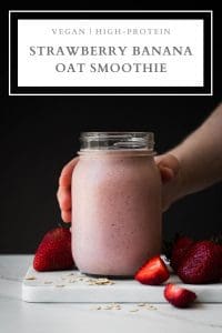strawberry banana oat smoothie pin