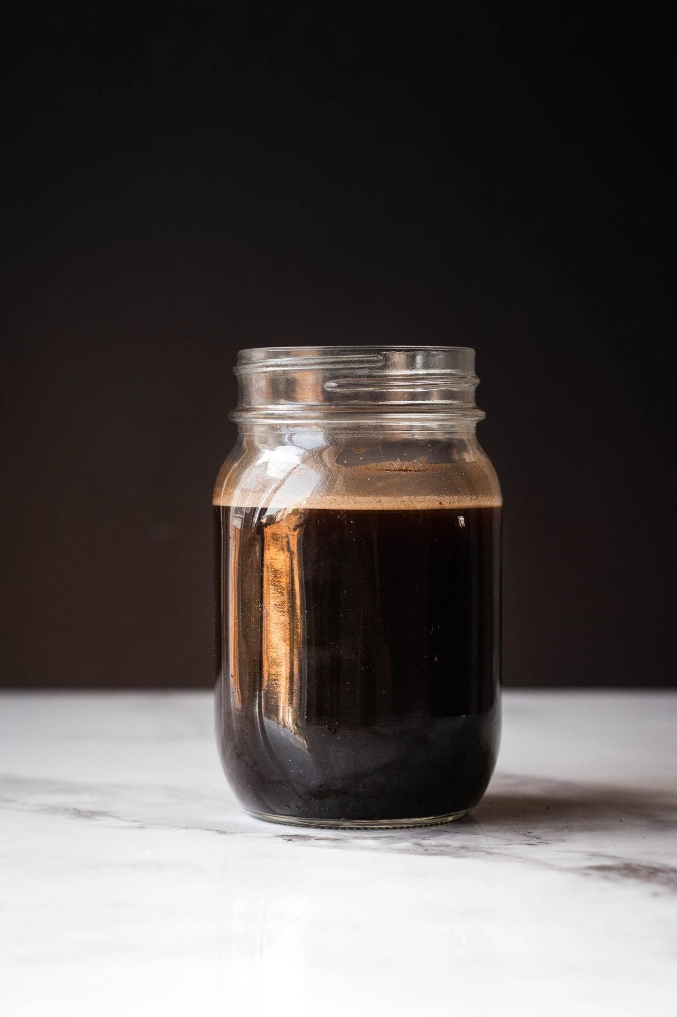 cold brew coffee in a jar