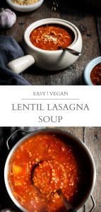 lentil lasagna soup pin
