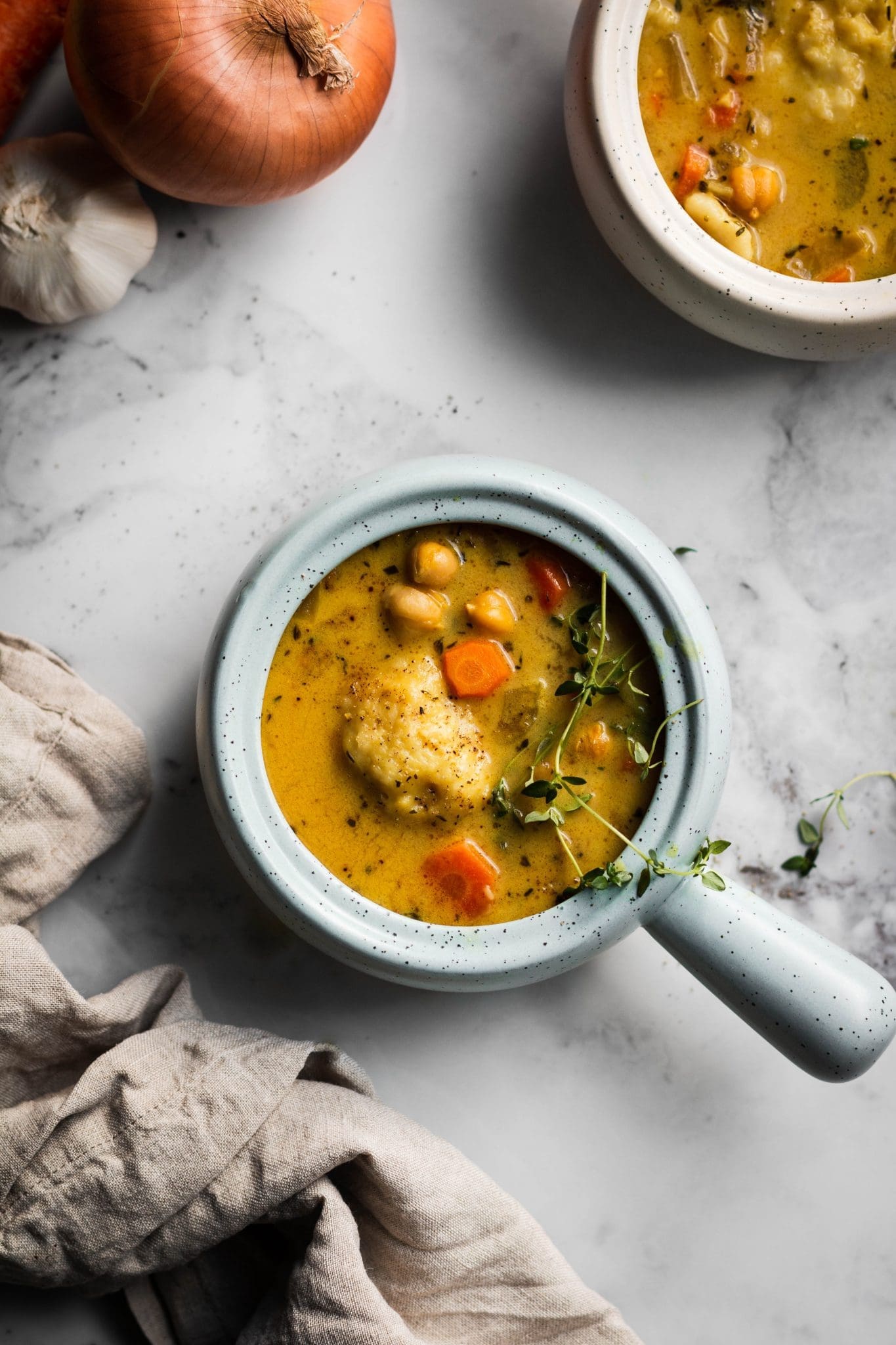 Creamy Chickpea and Dumpling Soup