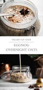 vgan eggnog overnight oats pin